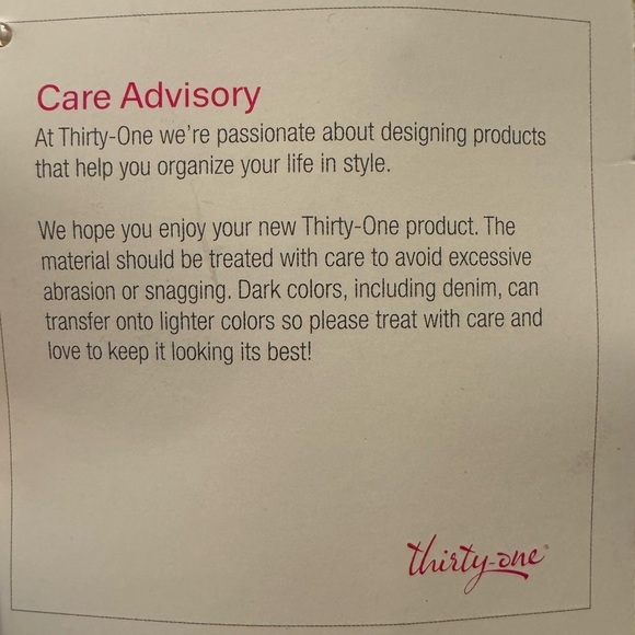 Thirty- One Makeup Bag Anna Embroidery - Picture 7 of 8